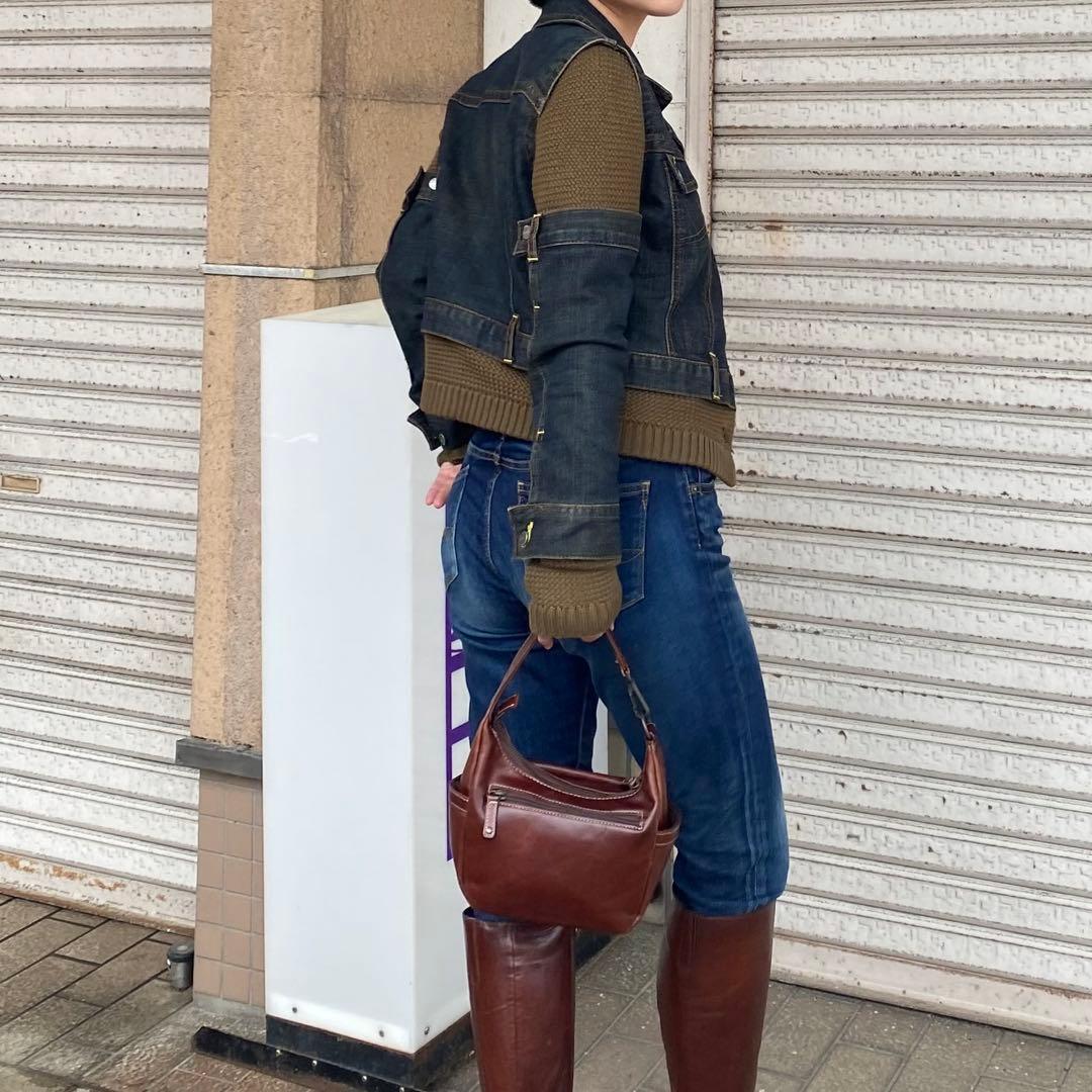 OAKLEY 異素材ドッキングジャケット　デニム　ニット　y2k 韓国　個性的