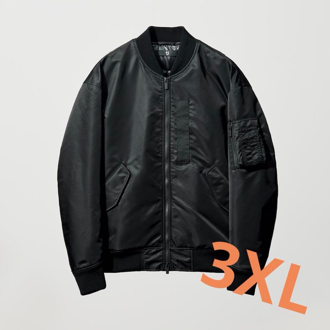UNIQLO　ハイブリッドダウンオーバーサイズMA-1　黒　3XL