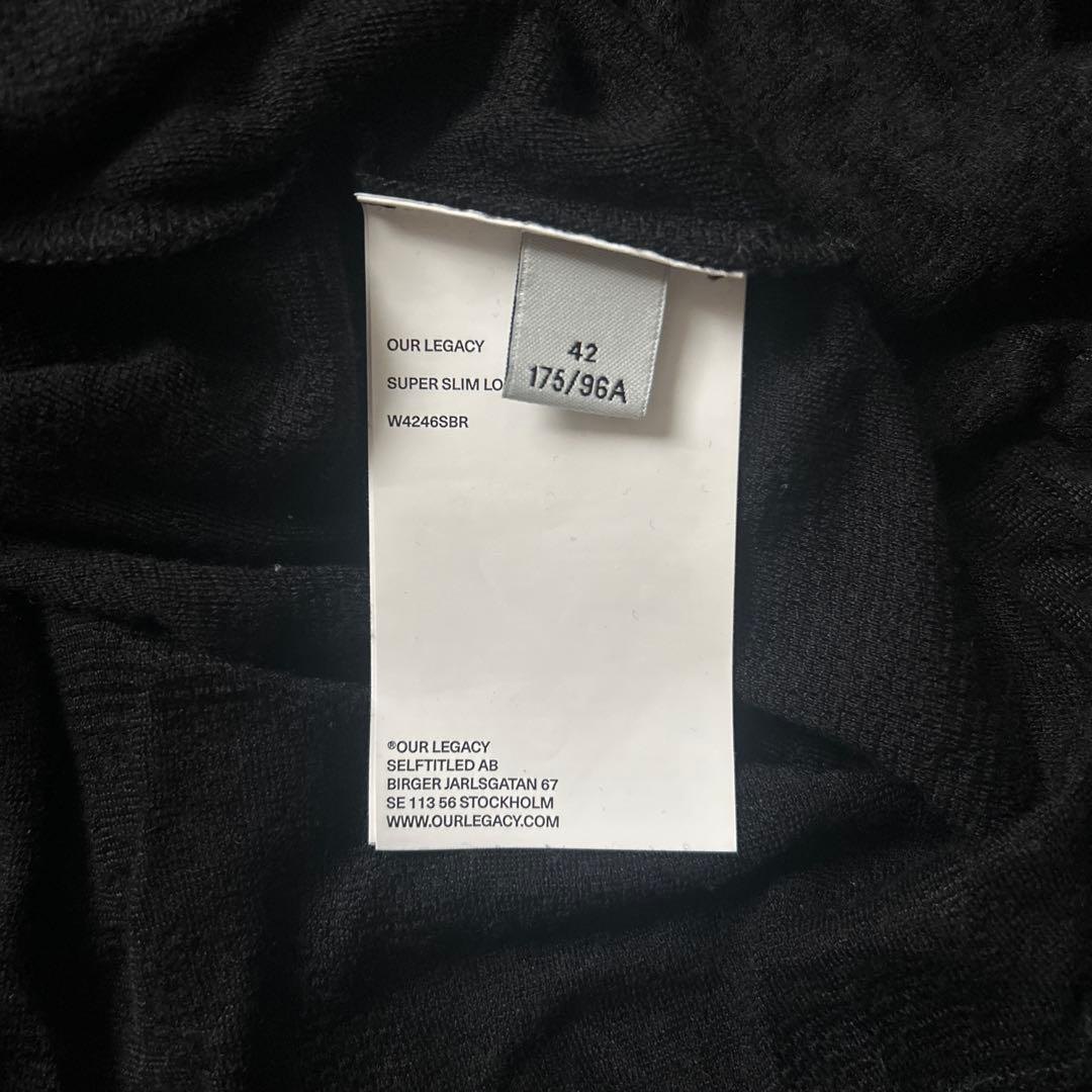 OUR LEGACY ブラック 長袖 SUPER SLIM LONGSLEEVE