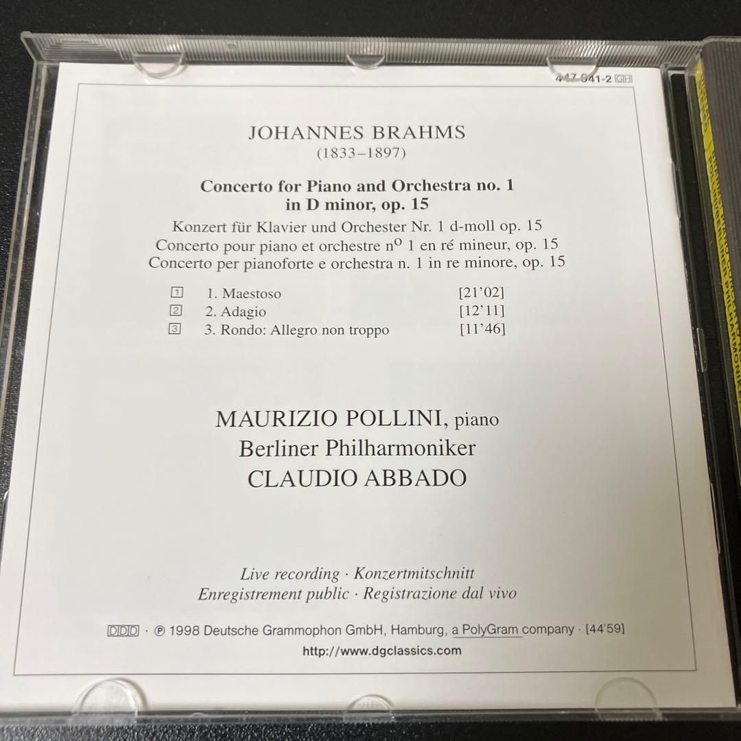 【売約済】ポリーニ(p)アバド&ベルリン・フィル／ブラームス：ピアノ協奏曲第1番