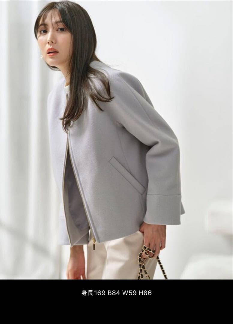 any SiS ウールライクドルマンショート コート