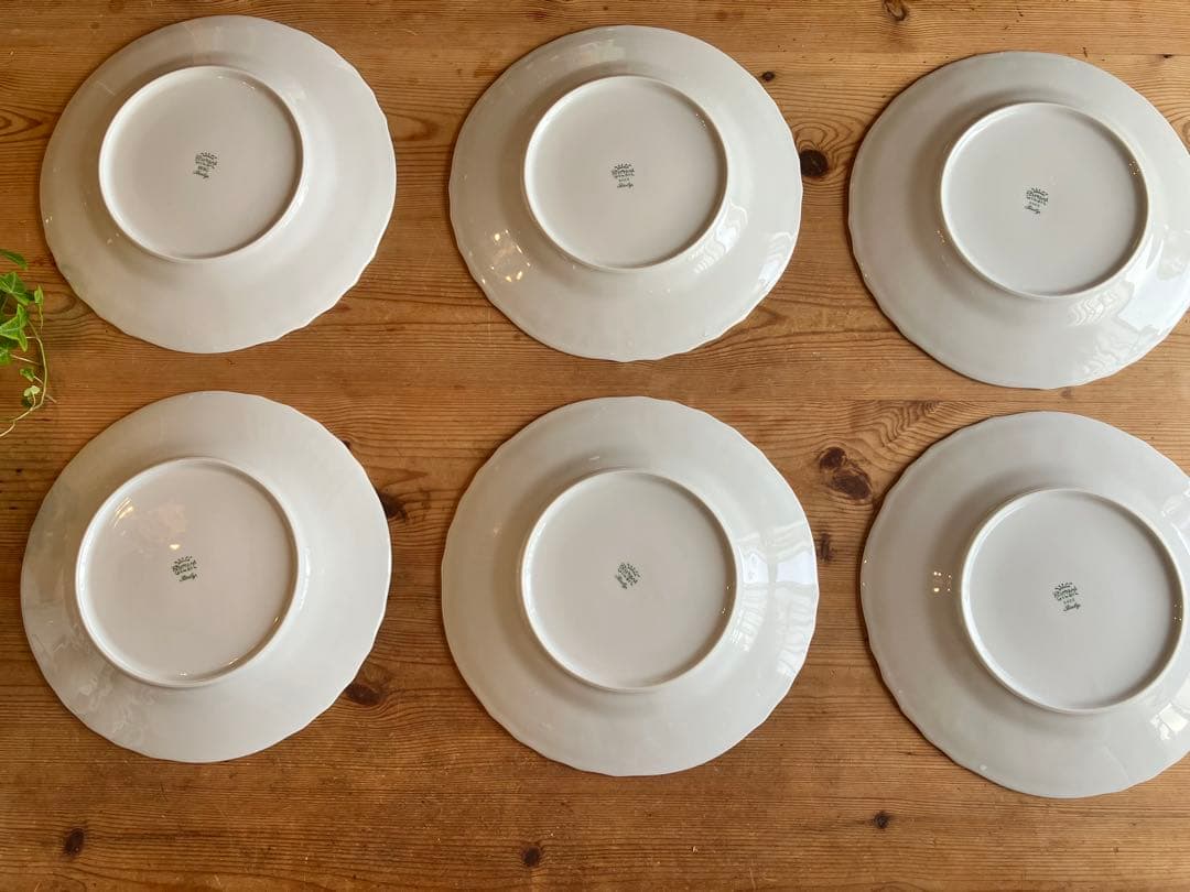 ジノリ　ベッキオホワイト26ディナープレート×6