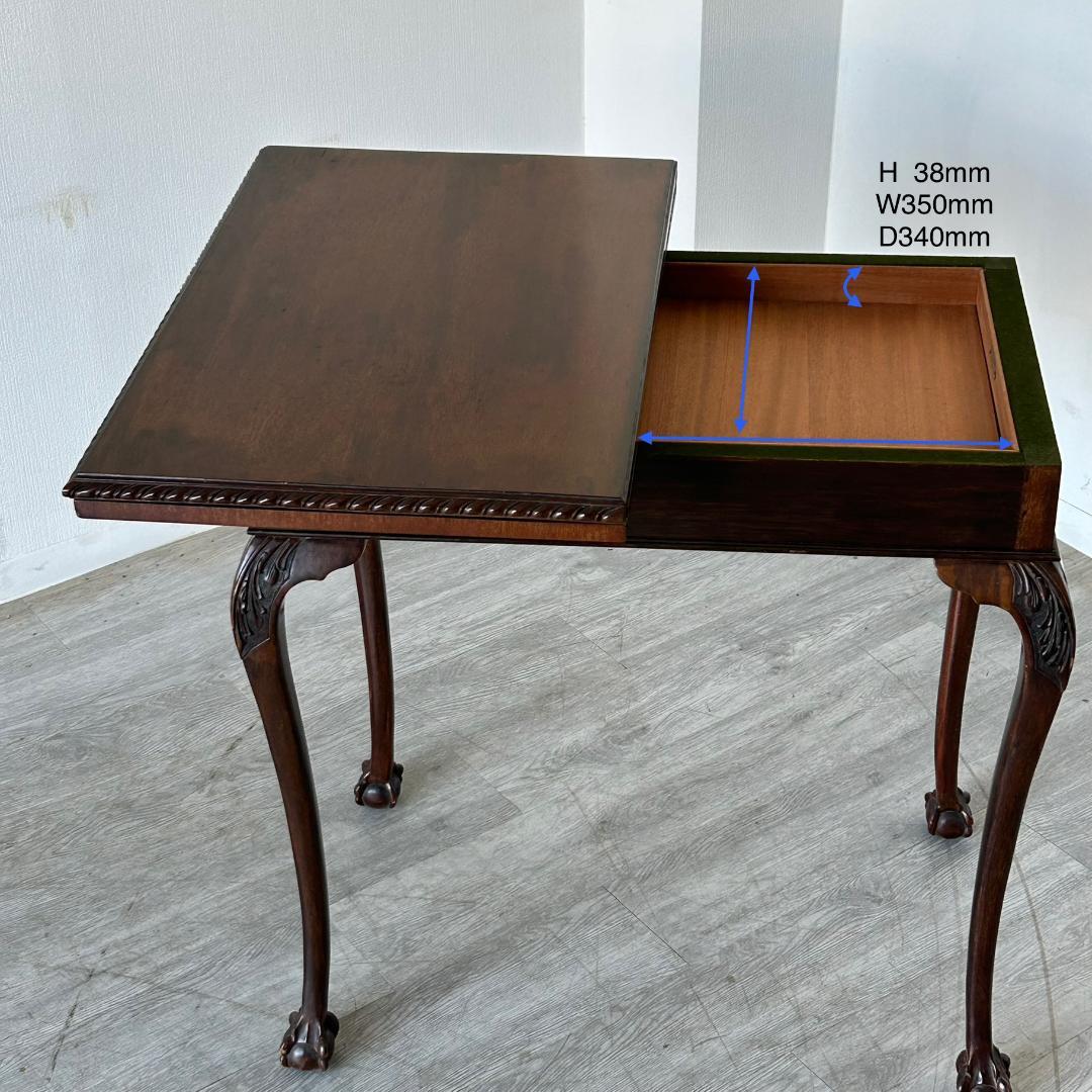 アンティーク 家具 ゲームテーブル 1930年頃 マホガニー材 英国製 542A
