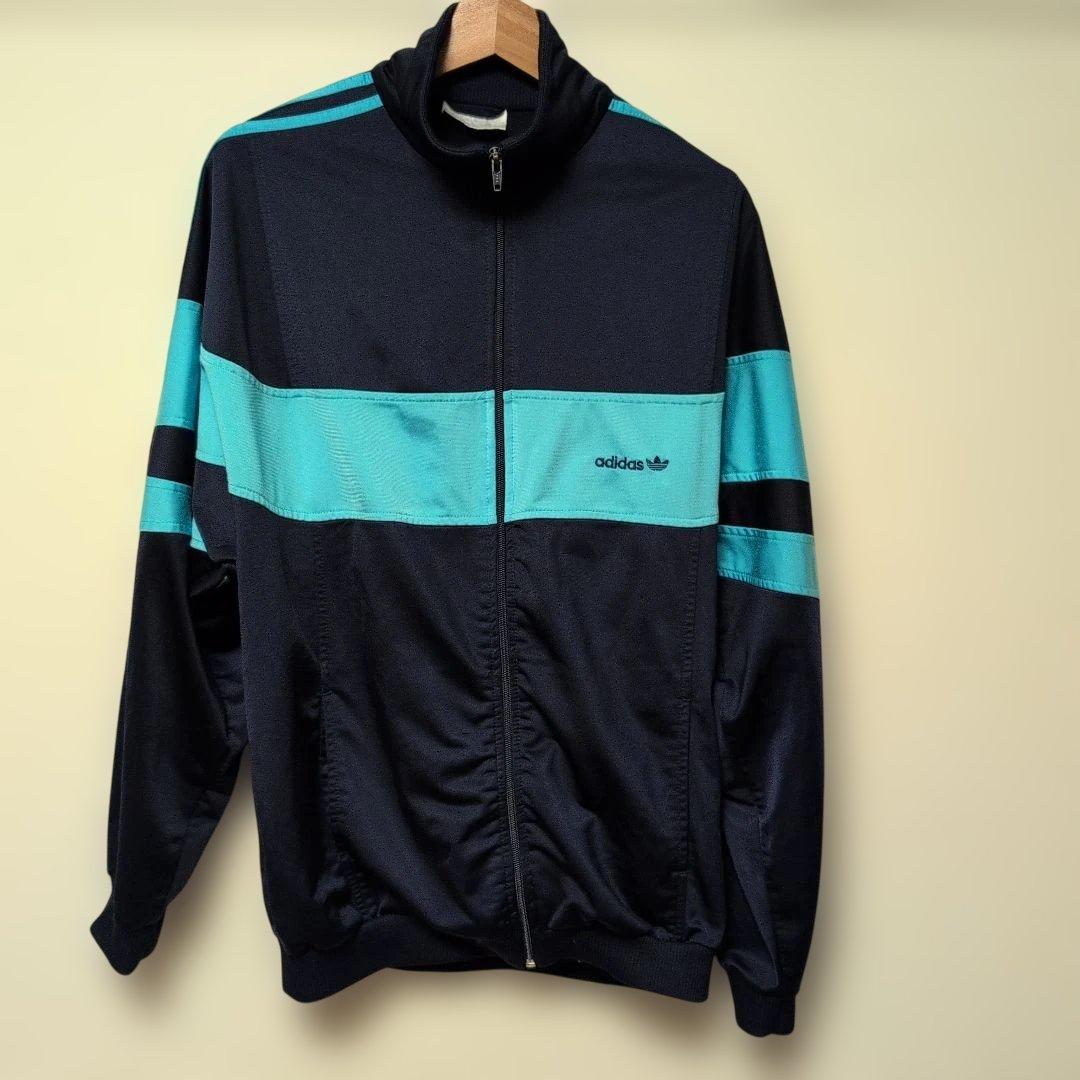 adidas トラックジャケット ジャージ トレフォイル 銀タグ 80s