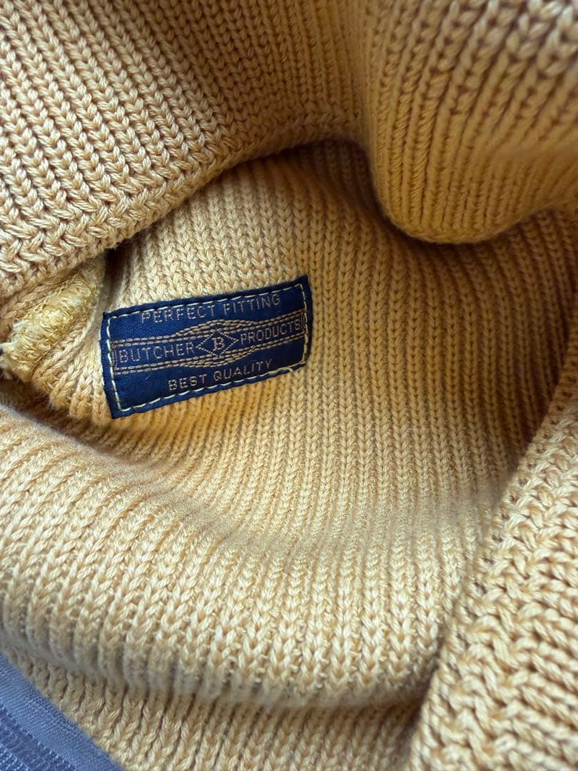 ブッチャープロダクツ イエロー ニットキャップ アットラスト