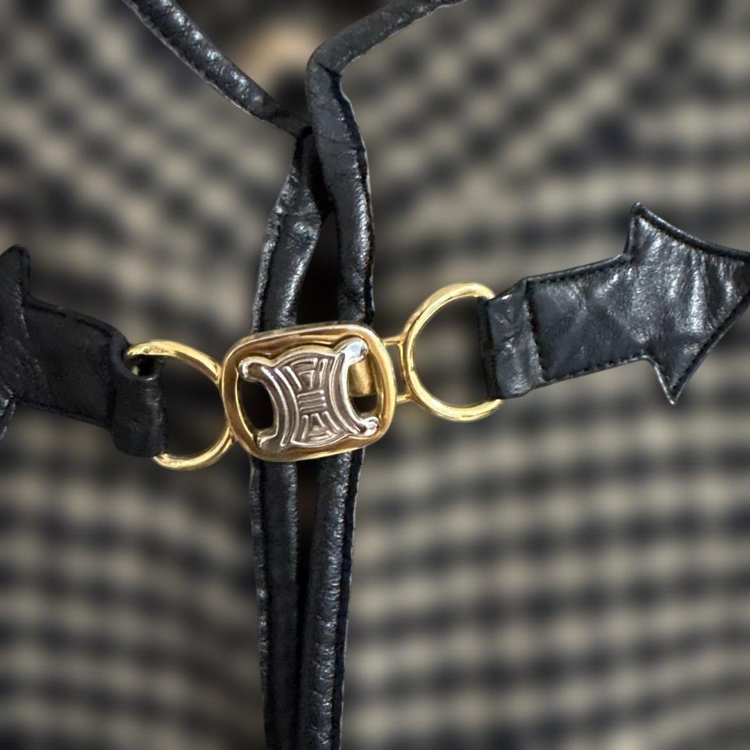 CÉLINE ハウンドトゥース柄 コート40 ポンチョ