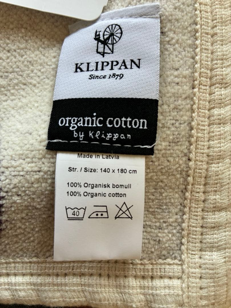KLIPPAN オーガニックコットンブランケット 未使用タグ付き