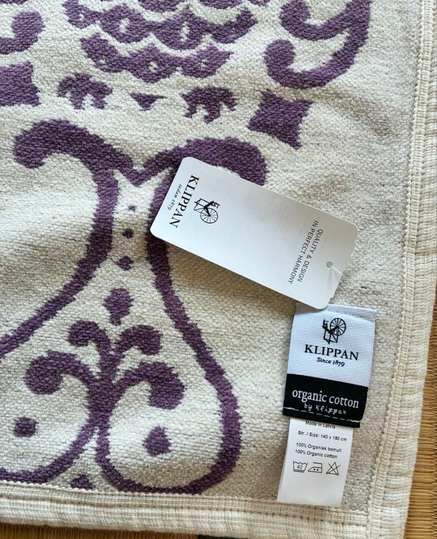 KLIPPAN オーガニックコットンブランケット 未使用タグ付き