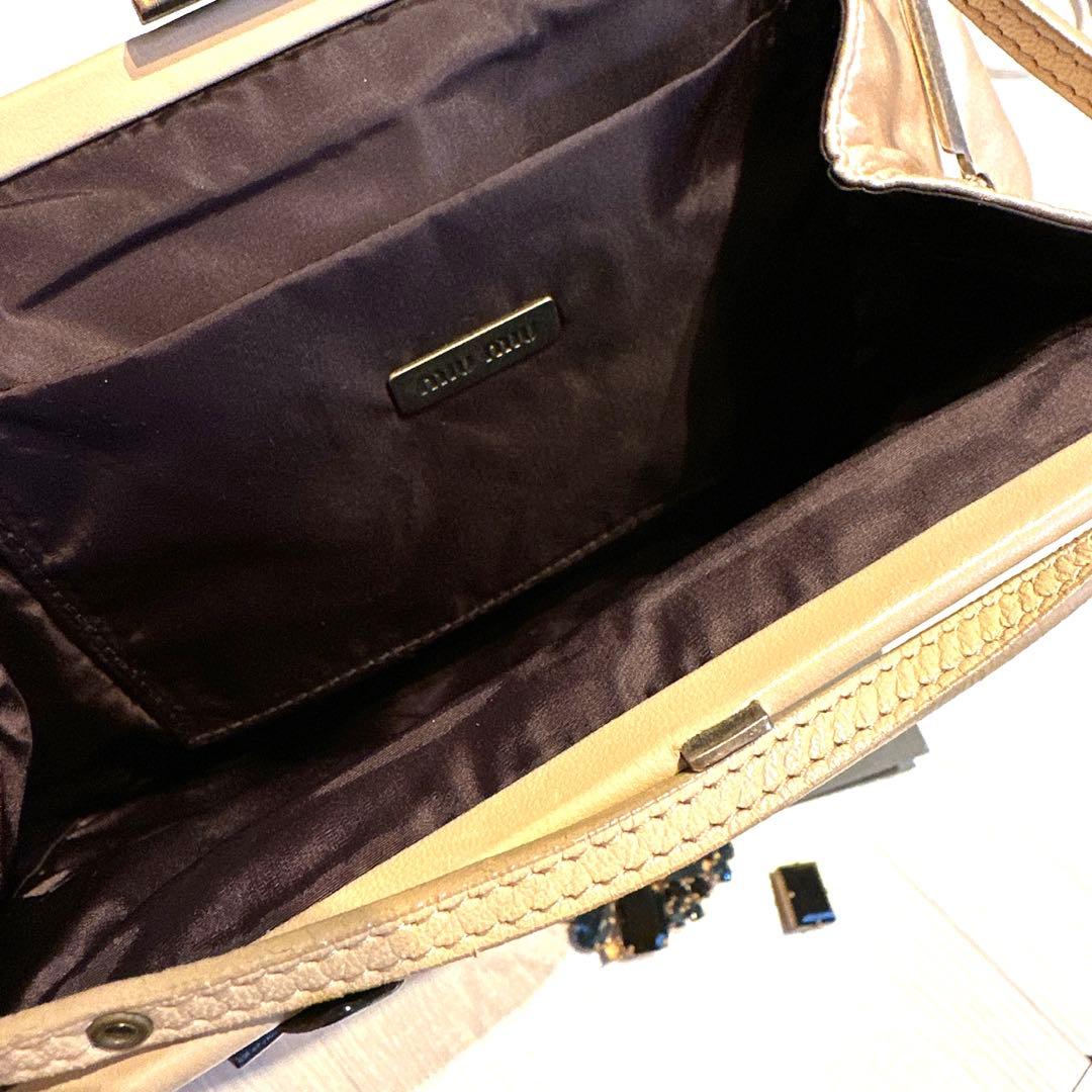 miumiuビジューバックISETAN伊勢丹ゴールド