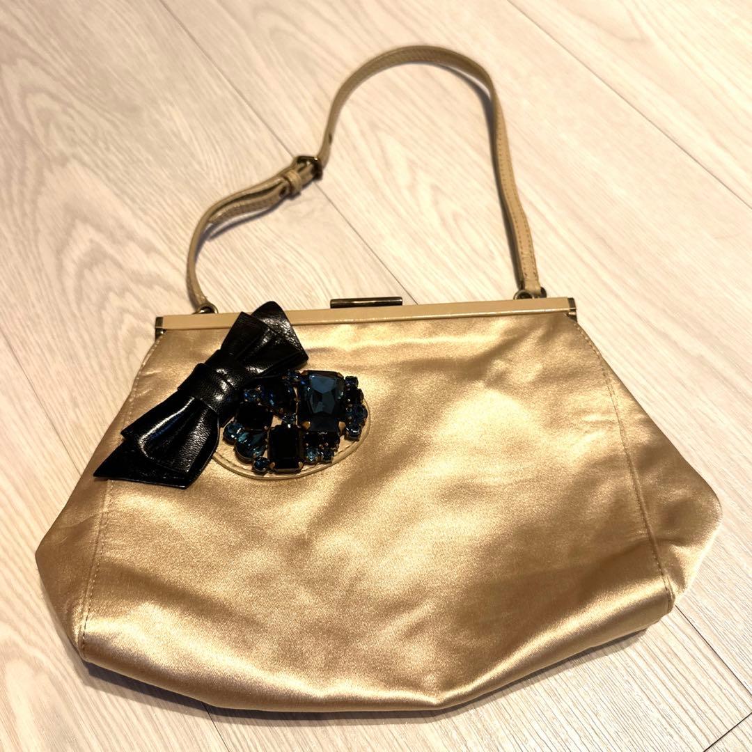 miumiuビジューバックISETAN伊勢丹ゴールド