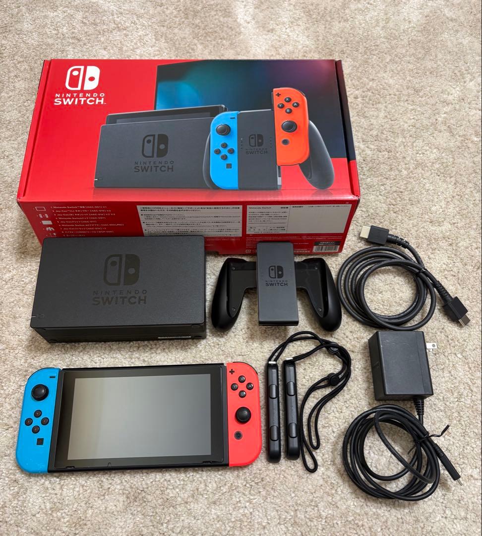 Nintendo Switch ネオン 本体 赤・青　完動品