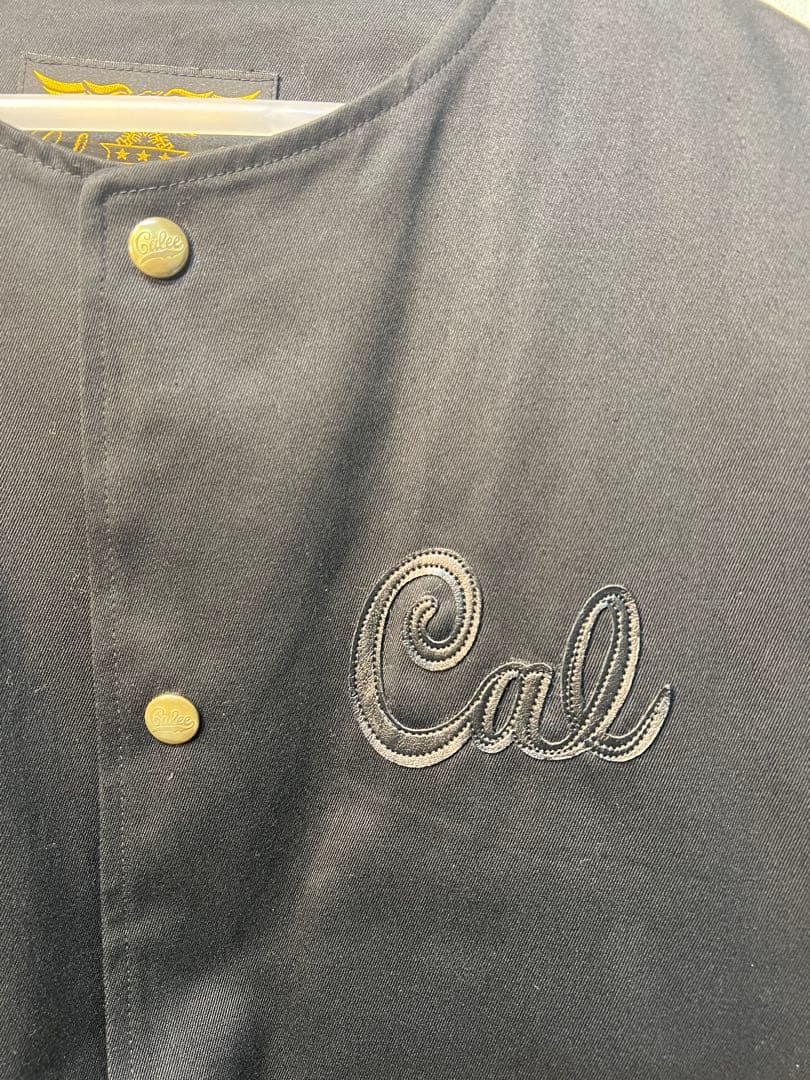 【超美品・貴重】CALEE ノーカラーワークジャケット Mワッペン稲妻 No.1