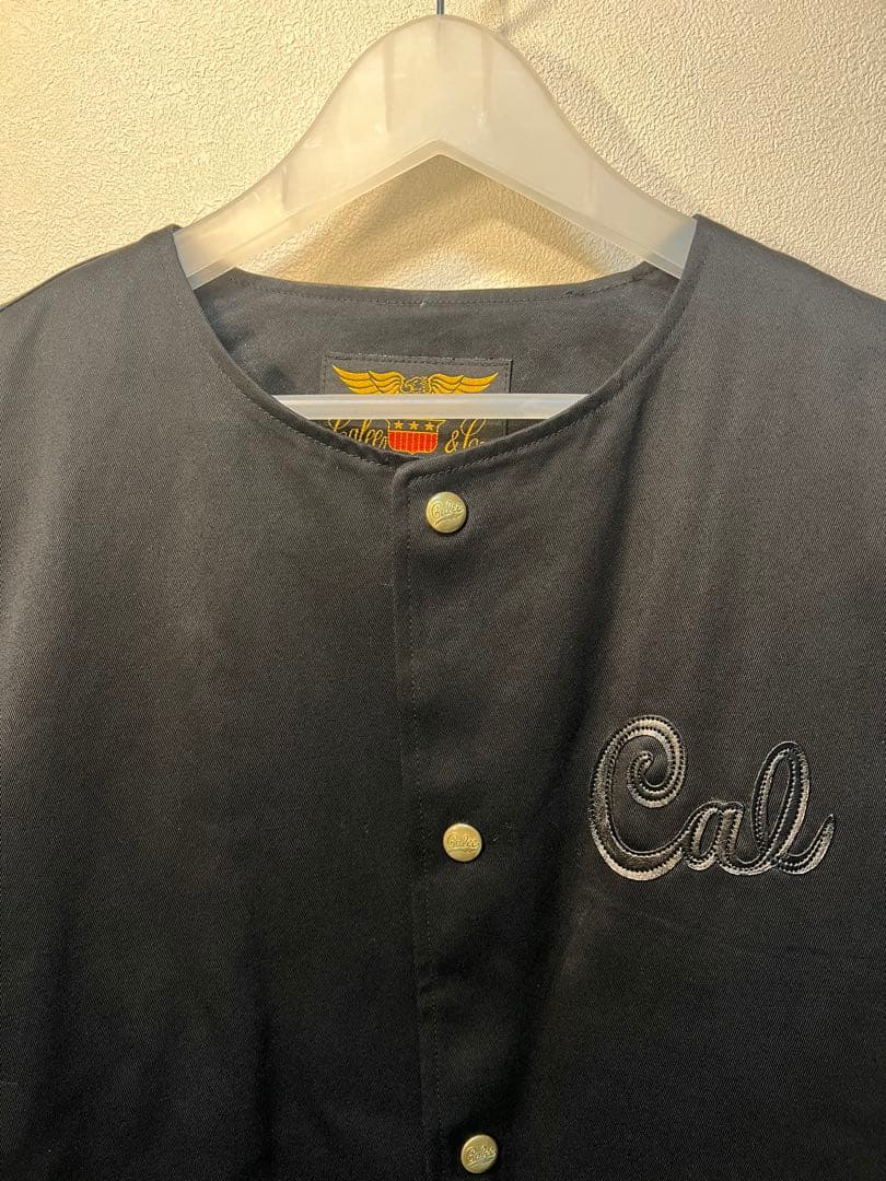 【超美品・貴重】CALEE ノーカラーワークジャケット Mワッペン稲妻 No.1