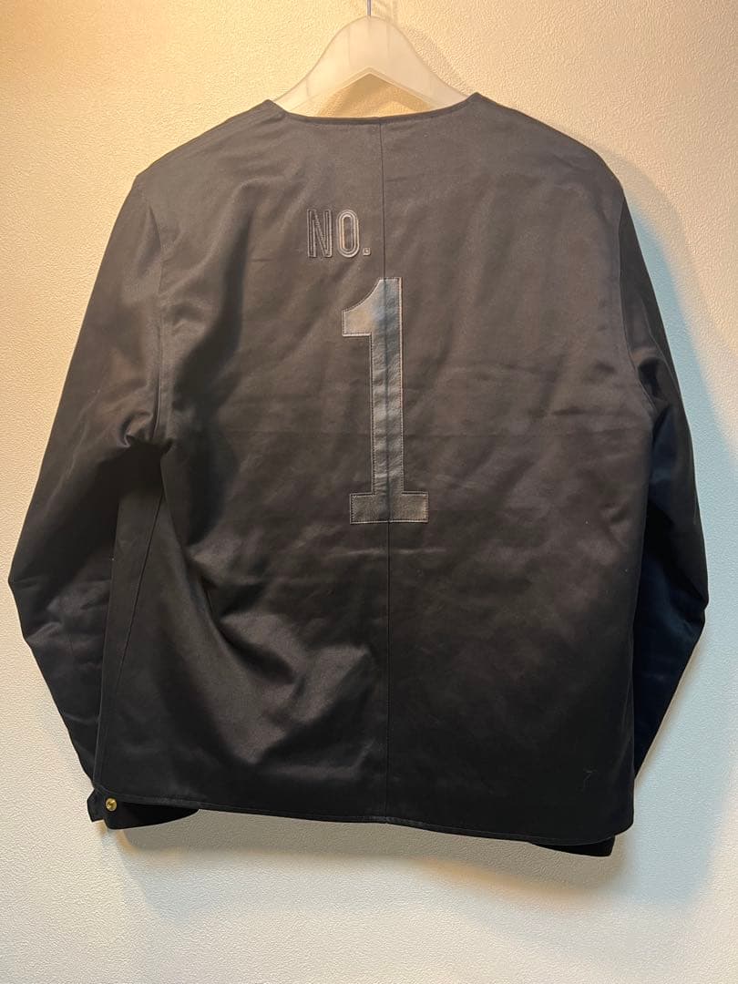 【超美品・貴重】CALEE ノーカラーワークジャケット Mワッペン稲妻 No.1