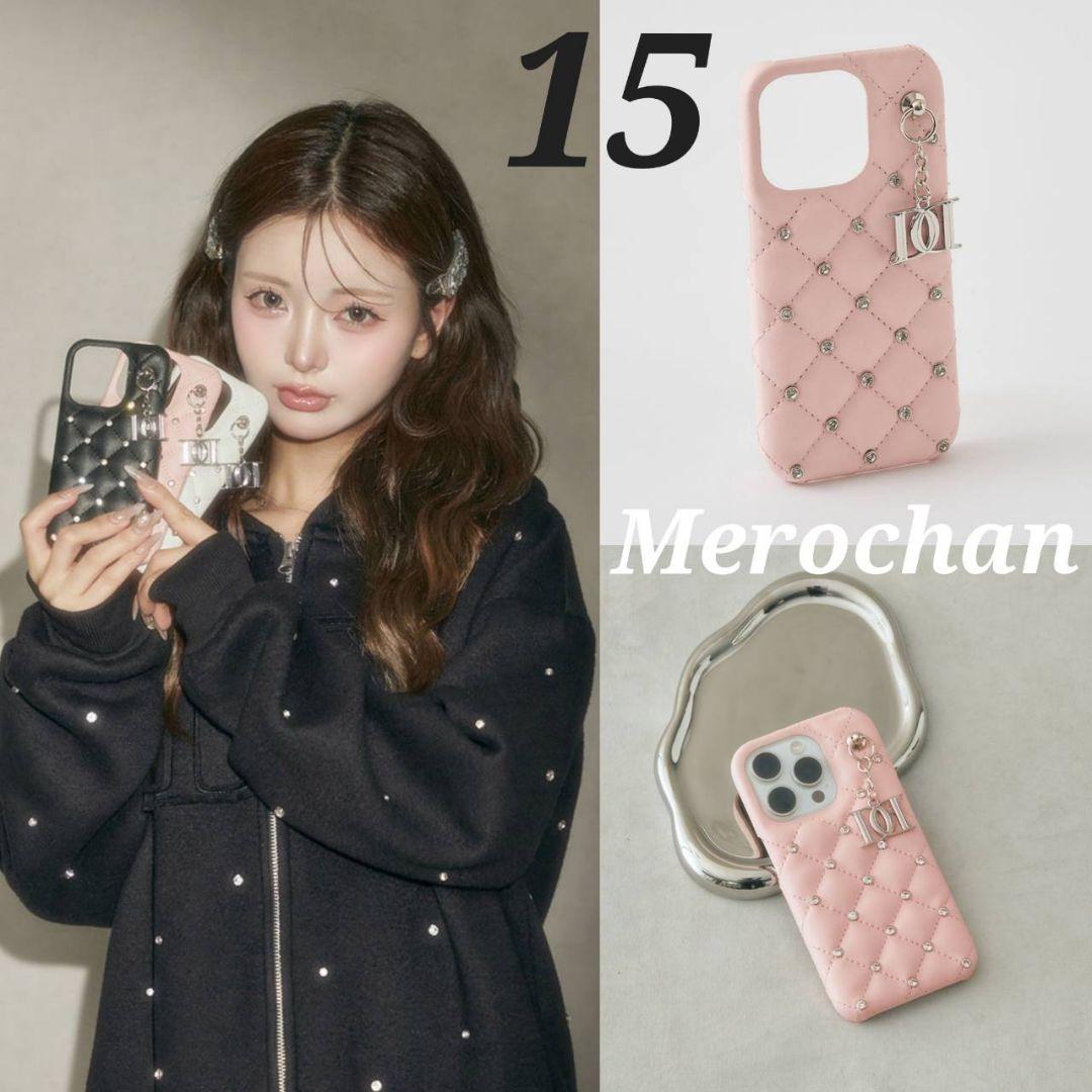 ダーリッチ キルティングビジューDDチャームiPhoneケース ピンク♡ 15