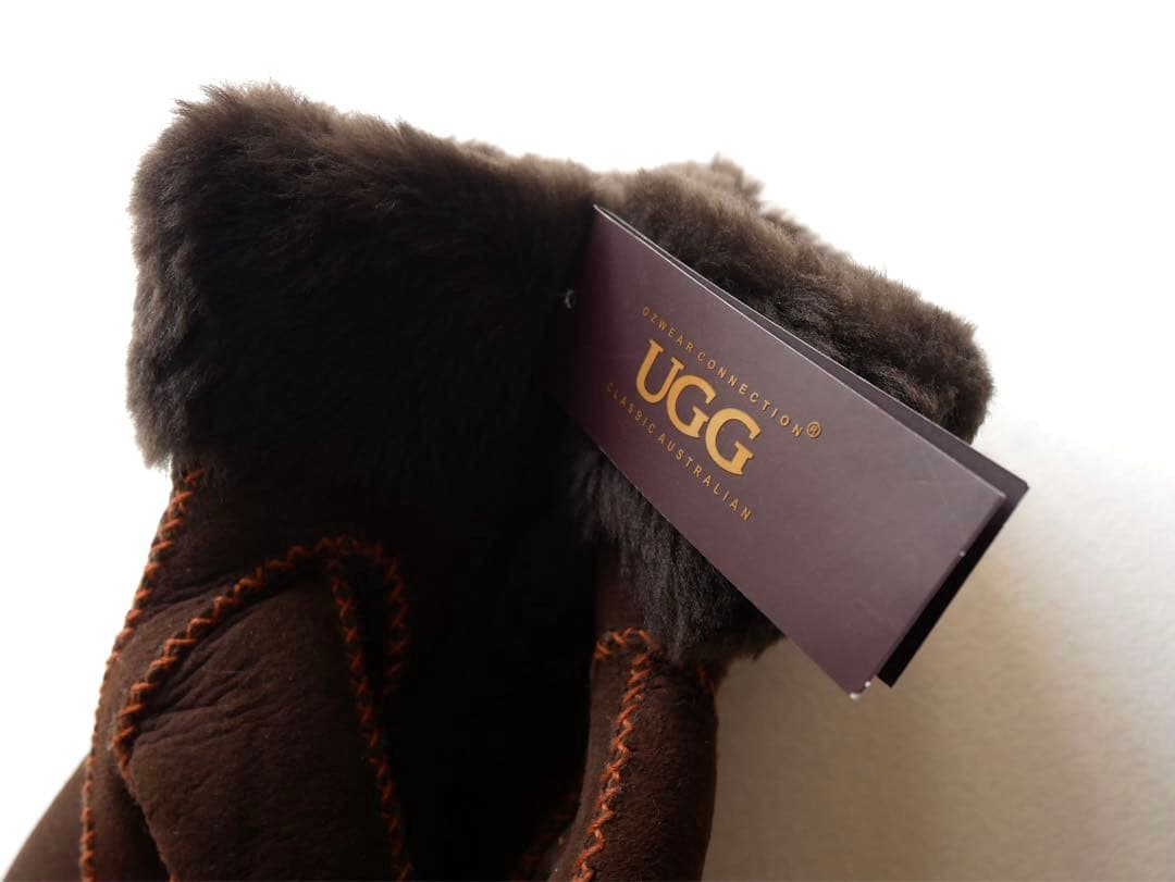 UGG アグ ミトン グローブ シープスキン チョコレート　サイズL