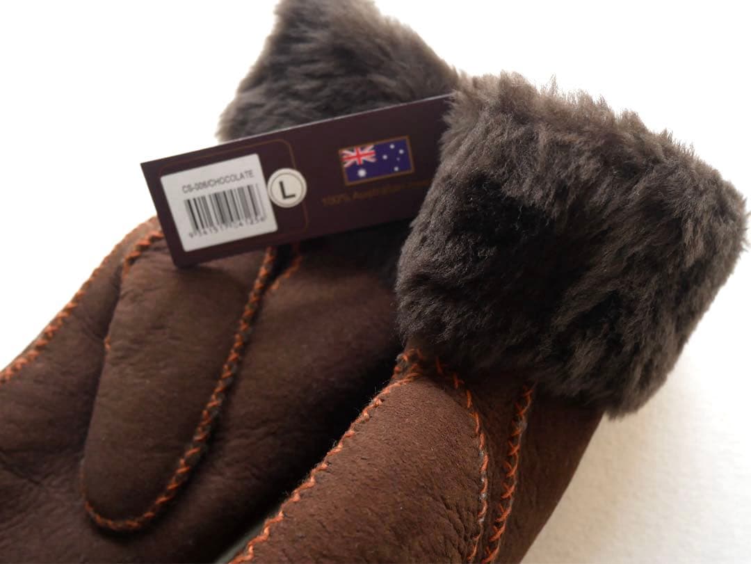 UGG アグ ミトン グローブ シープスキン チョコレート　サイズL