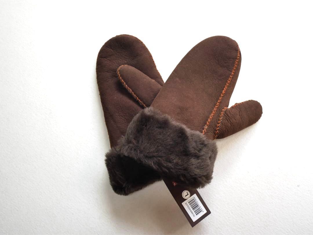 UGG アグ ミトン グローブ シープスキン チョコレート　サイズL