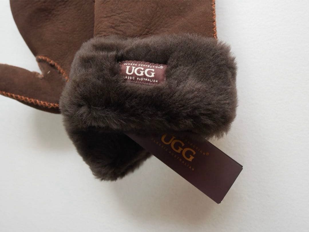 UGG アグ ミトン グローブ シープスキン チョコレート　サイズL
