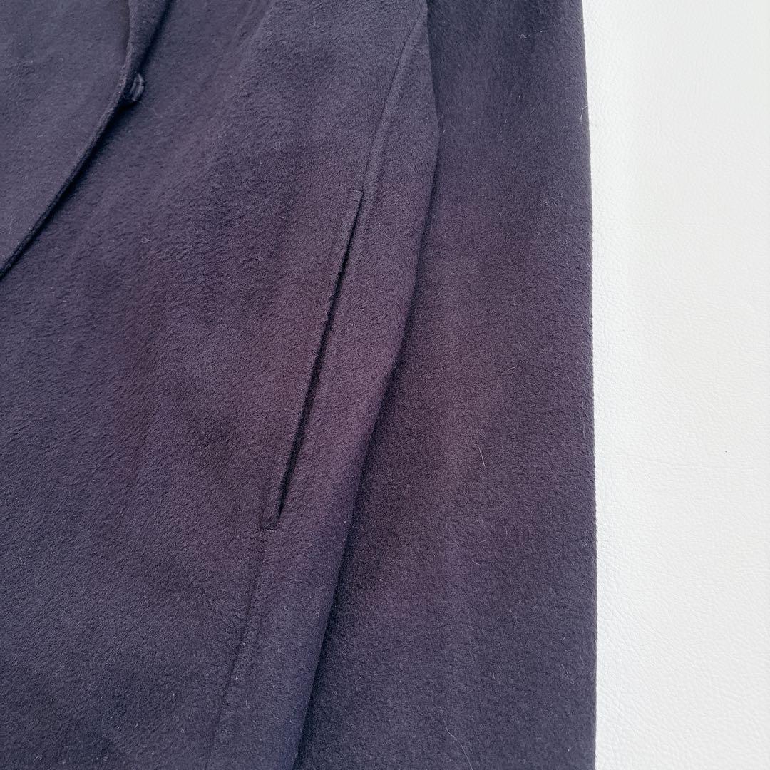 SLOBE IENA HAMILTON ダブルフェイスウールショートコート 紺