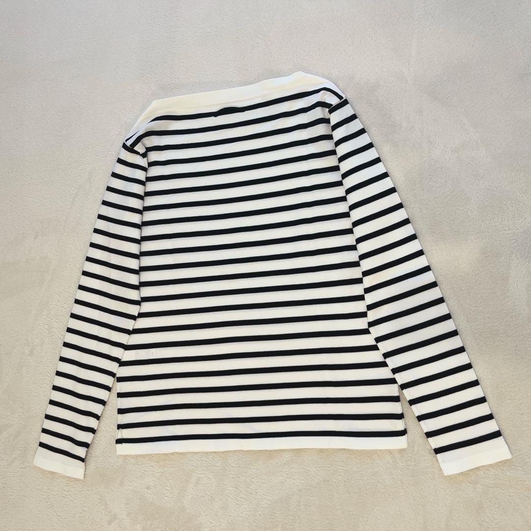 2025 イエナ SEATTLE度詰めボーダーボートネックニット