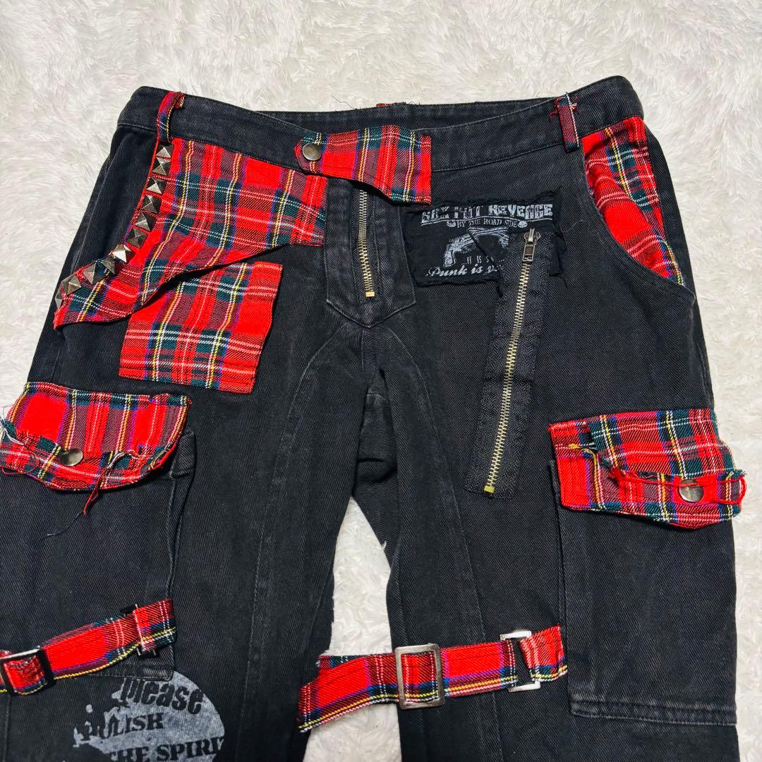 希少 Sex pot Revenge ボンテージ パンツ チェック y2k