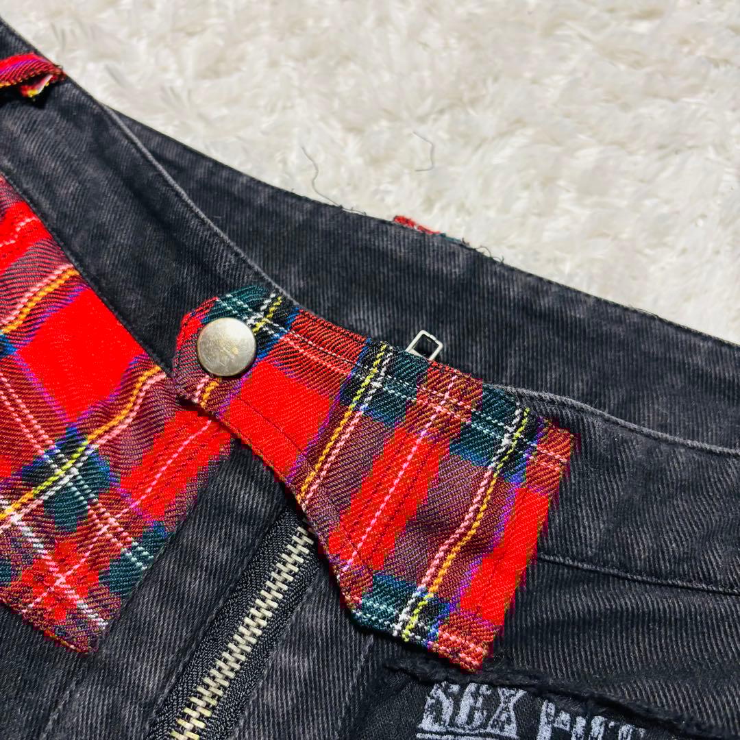 希少 Sex pot Revenge ボンテージ パンツ チェック y2k