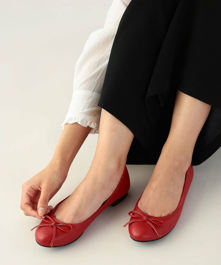 新品未使用　定価22000円　アニエスベー　バレエシューズ　赤