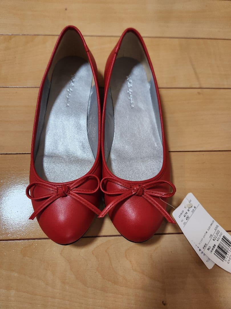 新品未使用　定価22000円　アニエスベー　バレエシューズ　赤