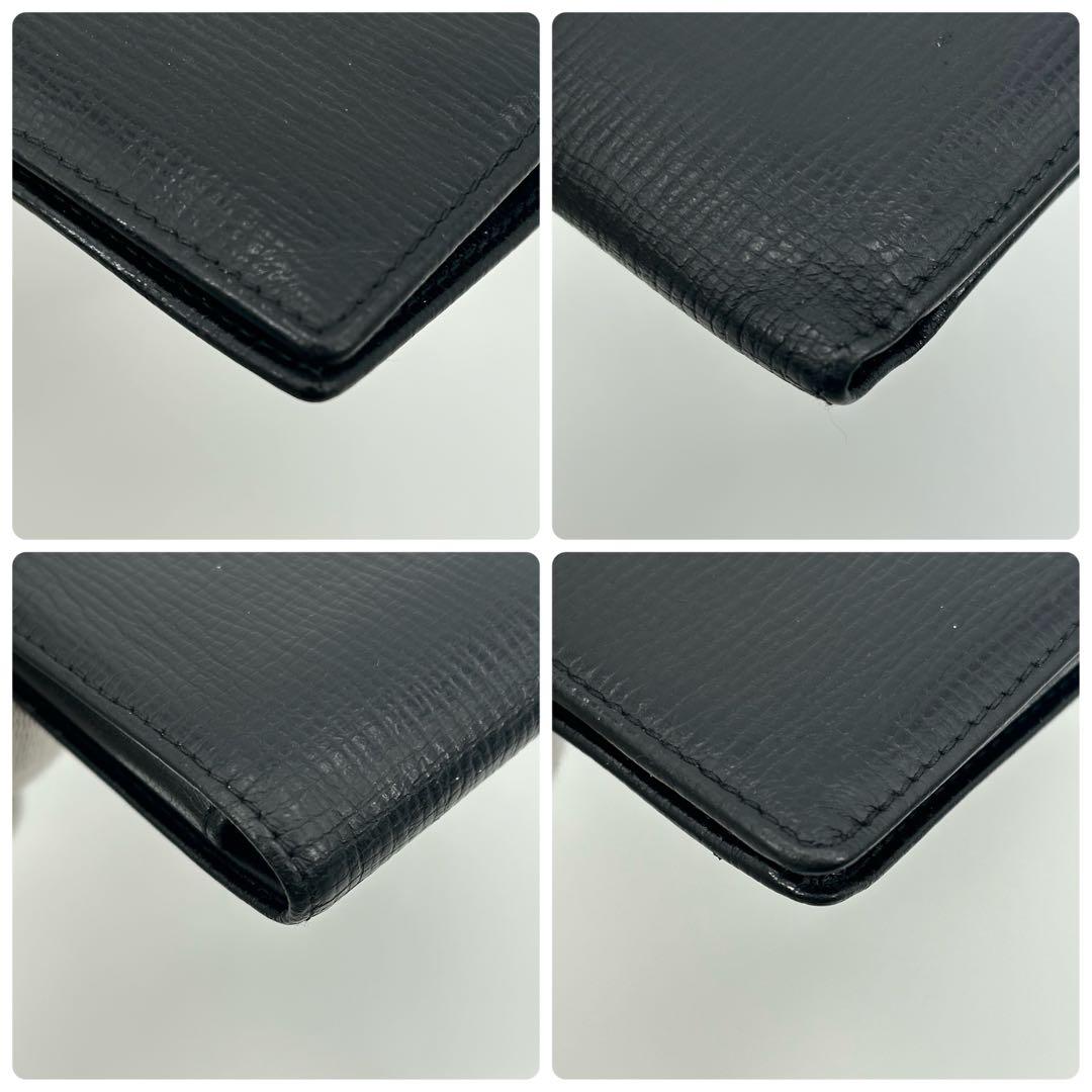 ロエベ 折り財布 アナグラム ロゴ レザー ブラック メンズ