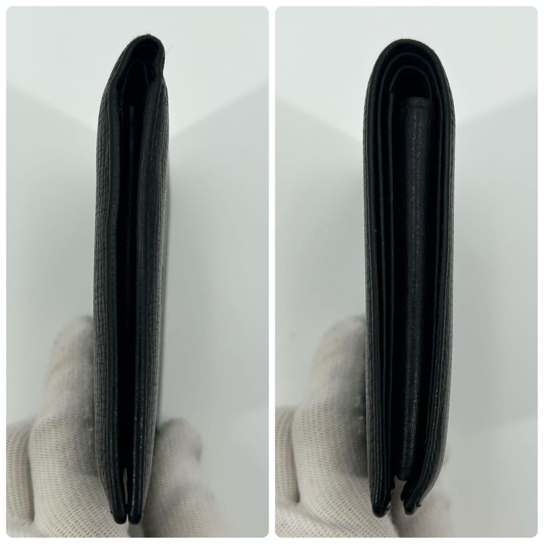 ロエベ 折り財布 アナグラム ロゴ レザー ブラック メンズ