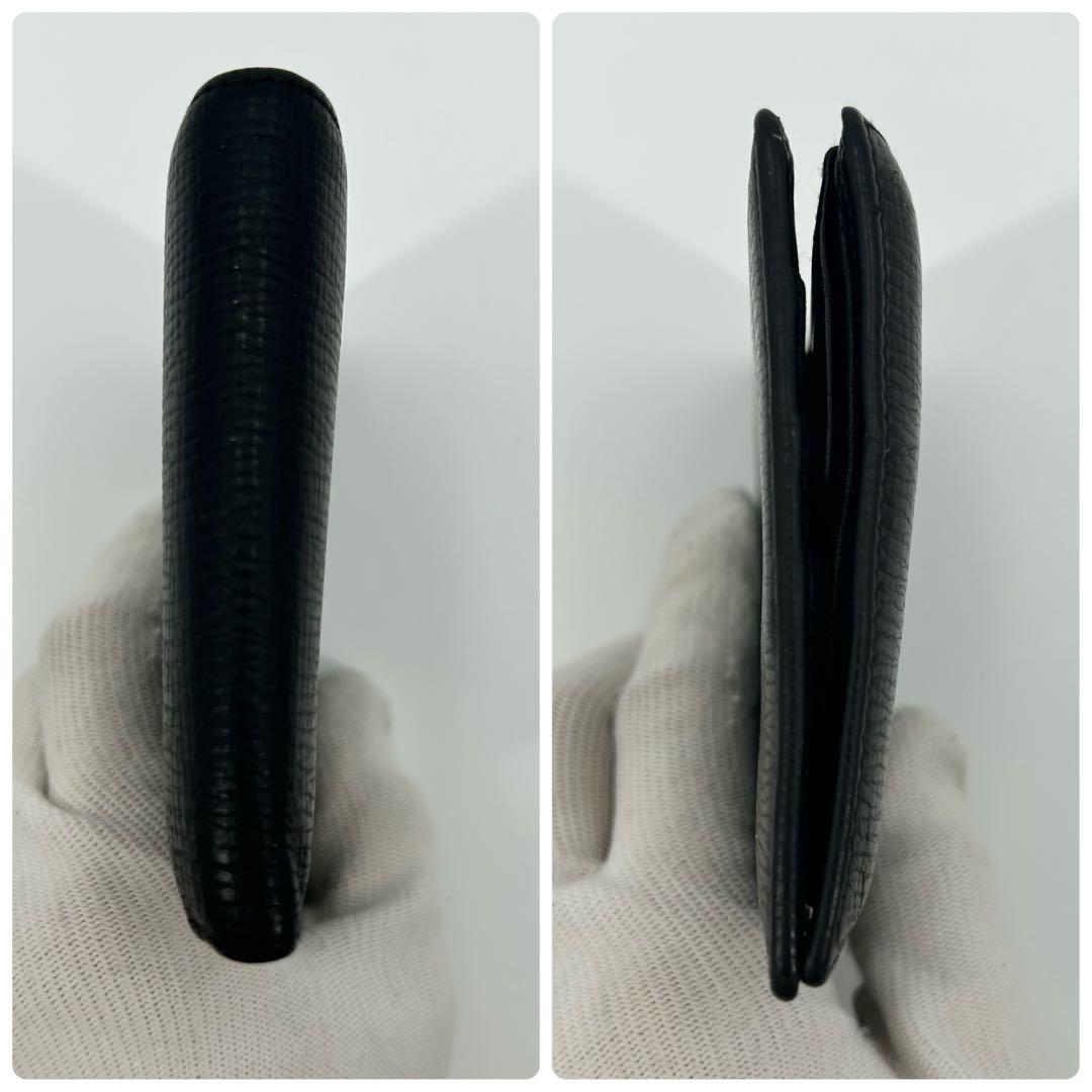 ロエベ 折り財布 アナグラム ロゴ レザー ブラック メンズ