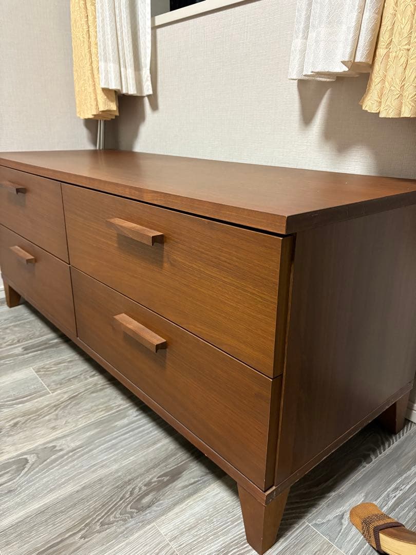 【REAL Style】ウォルナット　ローチェスト　⭐︎出品5月末まで⭐︎