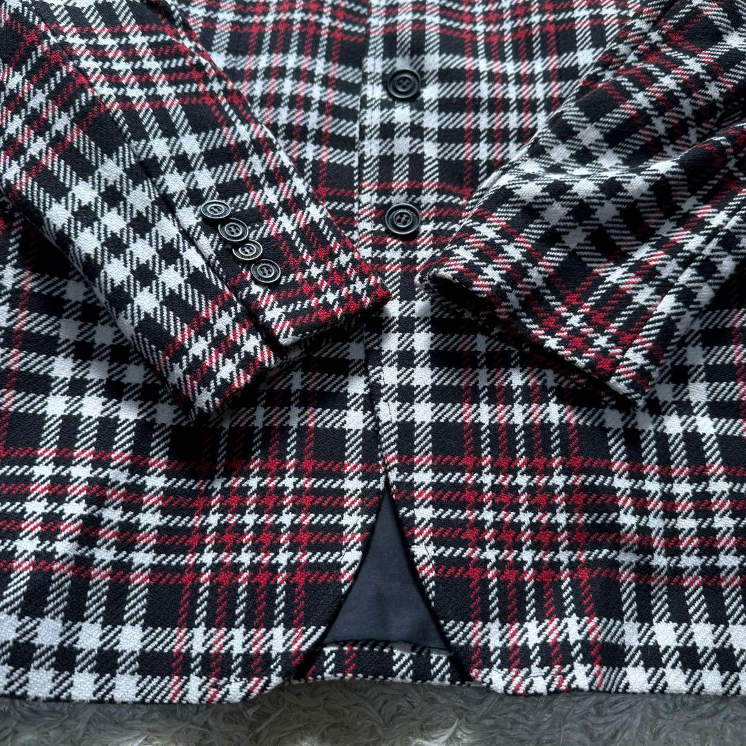 極美品●バーバリーロンドン テーラードジャケット ツイード 千鳥柄 46 M