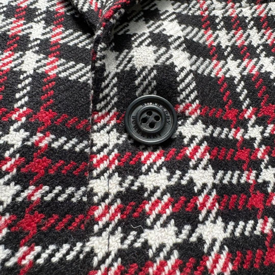 極美品●バーバリーロンドン テーラードジャケット ツイード 千鳥柄 46 M
