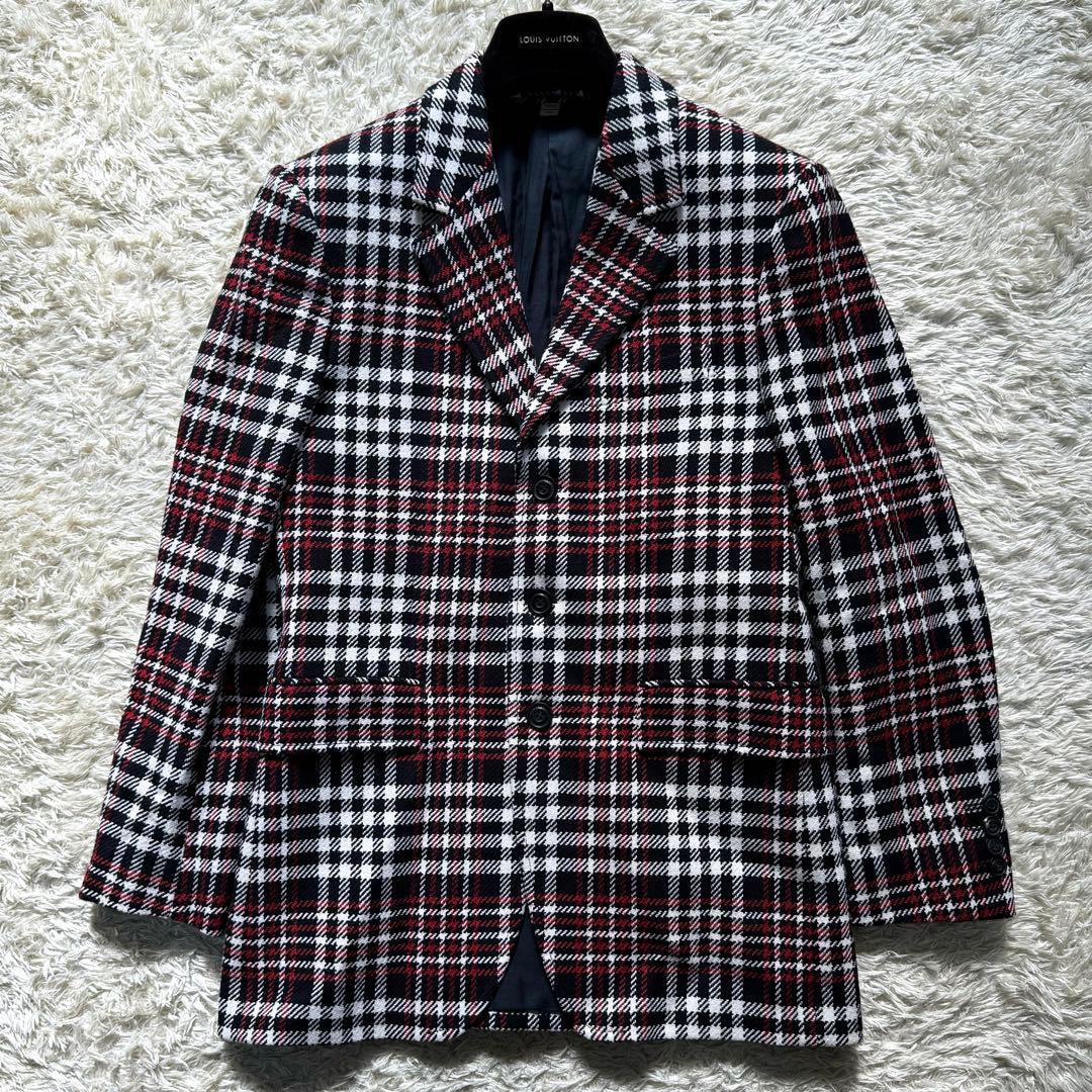 極美品●バーバリーロンドン テーラードジャケット ツイード 千鳥柄 46 M
