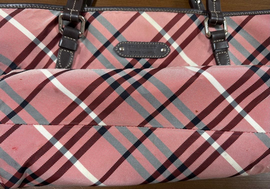 【希少カラー】BURBERRY BLUE LABEL トートバッグ チェック柄