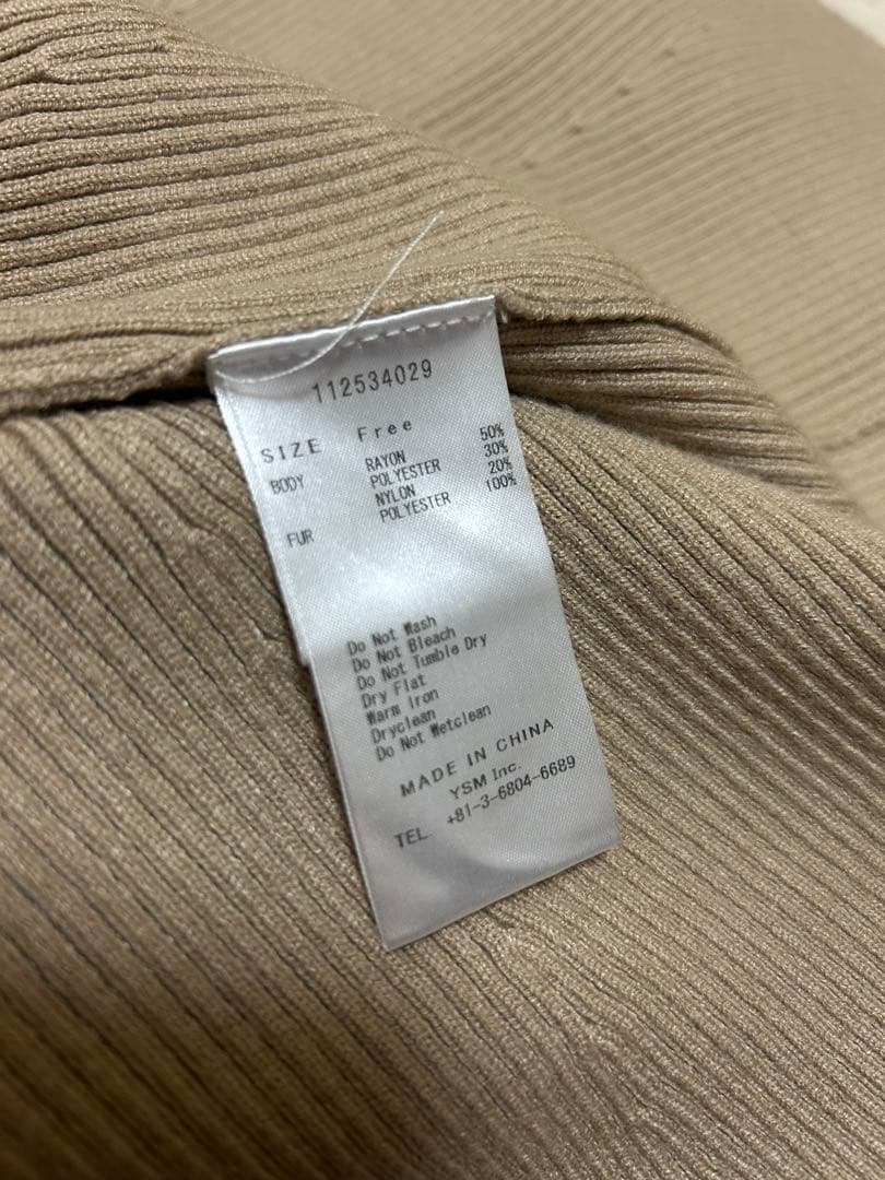 【専用出品】Darich リボンファーフレアニットミニワンピース