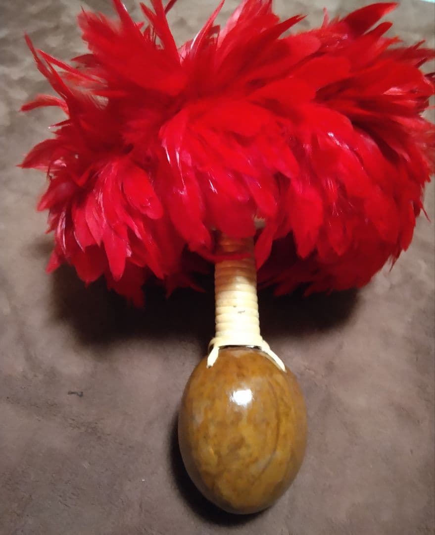 フラダンス用 赤い羽根のウリウリ1点