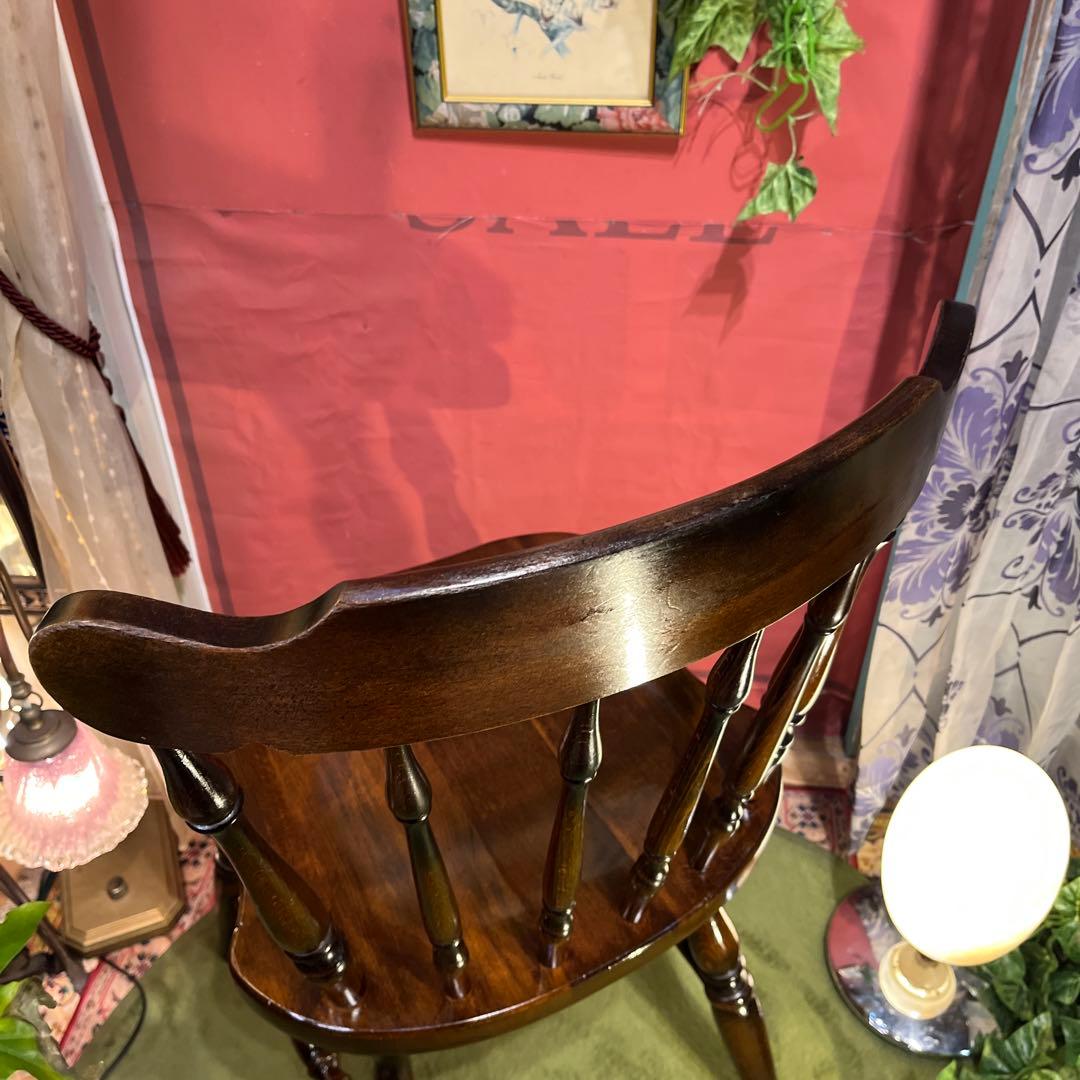 L ２-１　キツツキマーク ヴィンテージ スピンドルチェア　飛騨産業