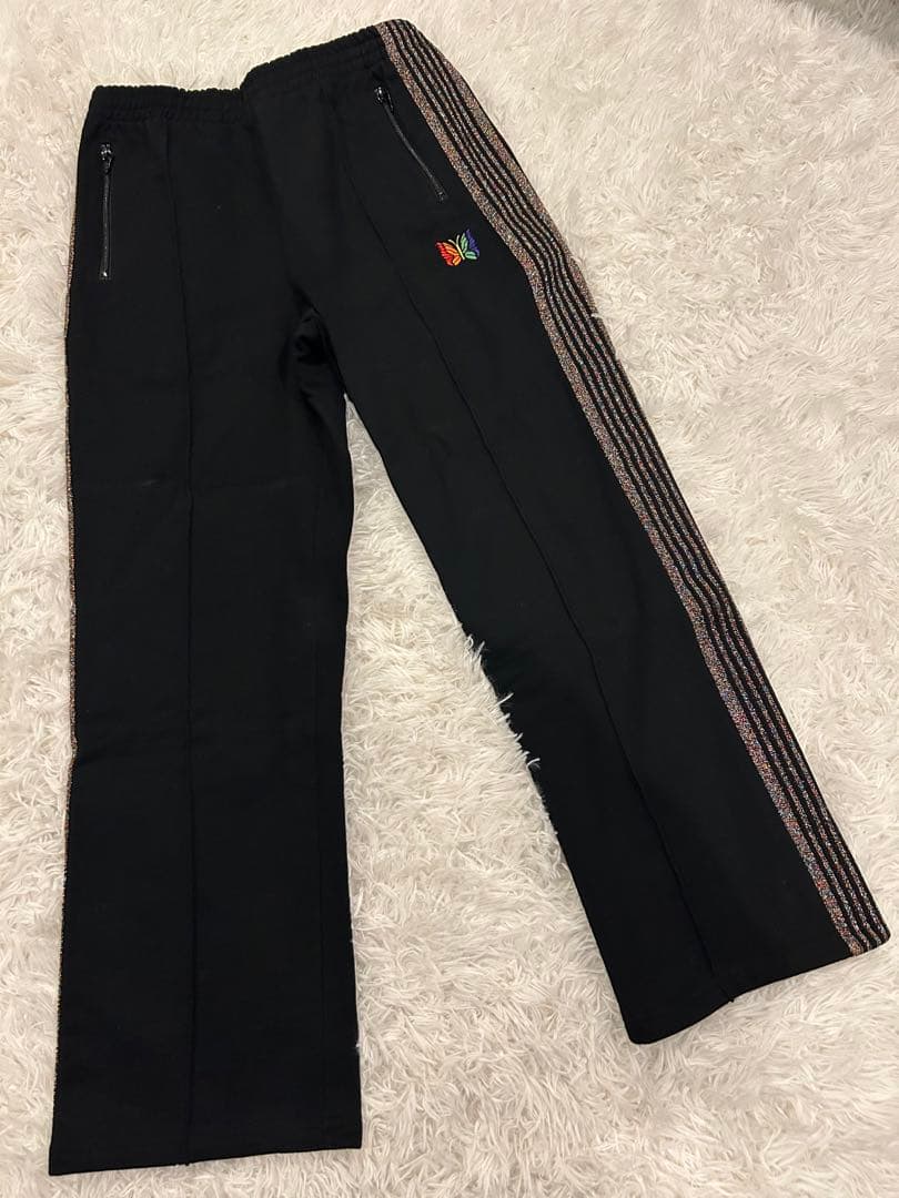 Needles スウェット ラメ色 トラックパンツ ストレート S レインボー