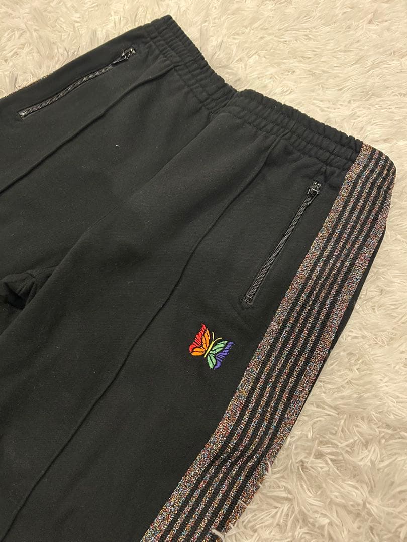 Needles スウェット ラメ色 トラックパンツ ストレート S レインボー