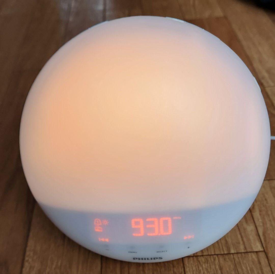 【動作確認】PHILIPS ウェイクアップライト 光目覚まし時計 HF3519