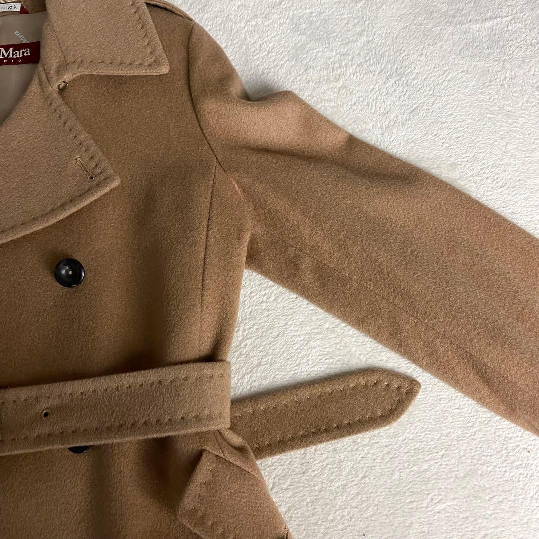 【極美品☆高級】マックスマーラ ロングコート ダブル ベルト ベージュ XXL