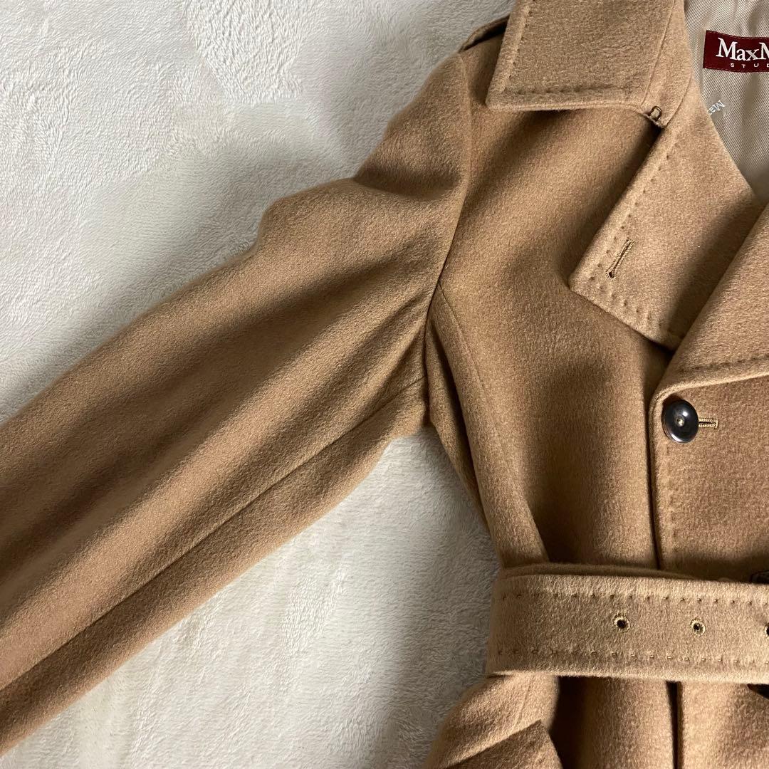 【極美品☆高級】マックスマーラ ロングコート ダブル ベルト ベージュ XXL