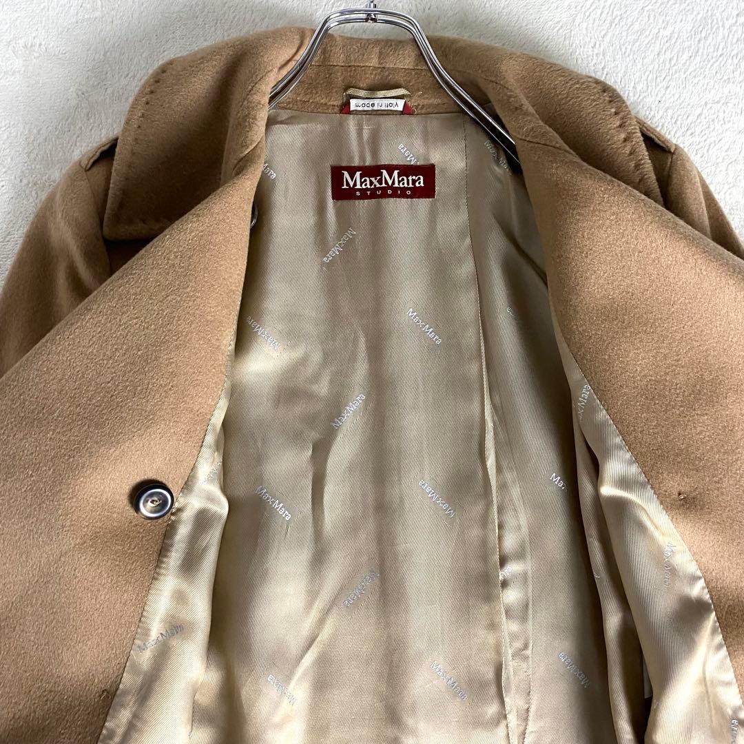 【極美品☆高級】マックスマーラ ロングコート ダブル ベルト ベージュ XXL