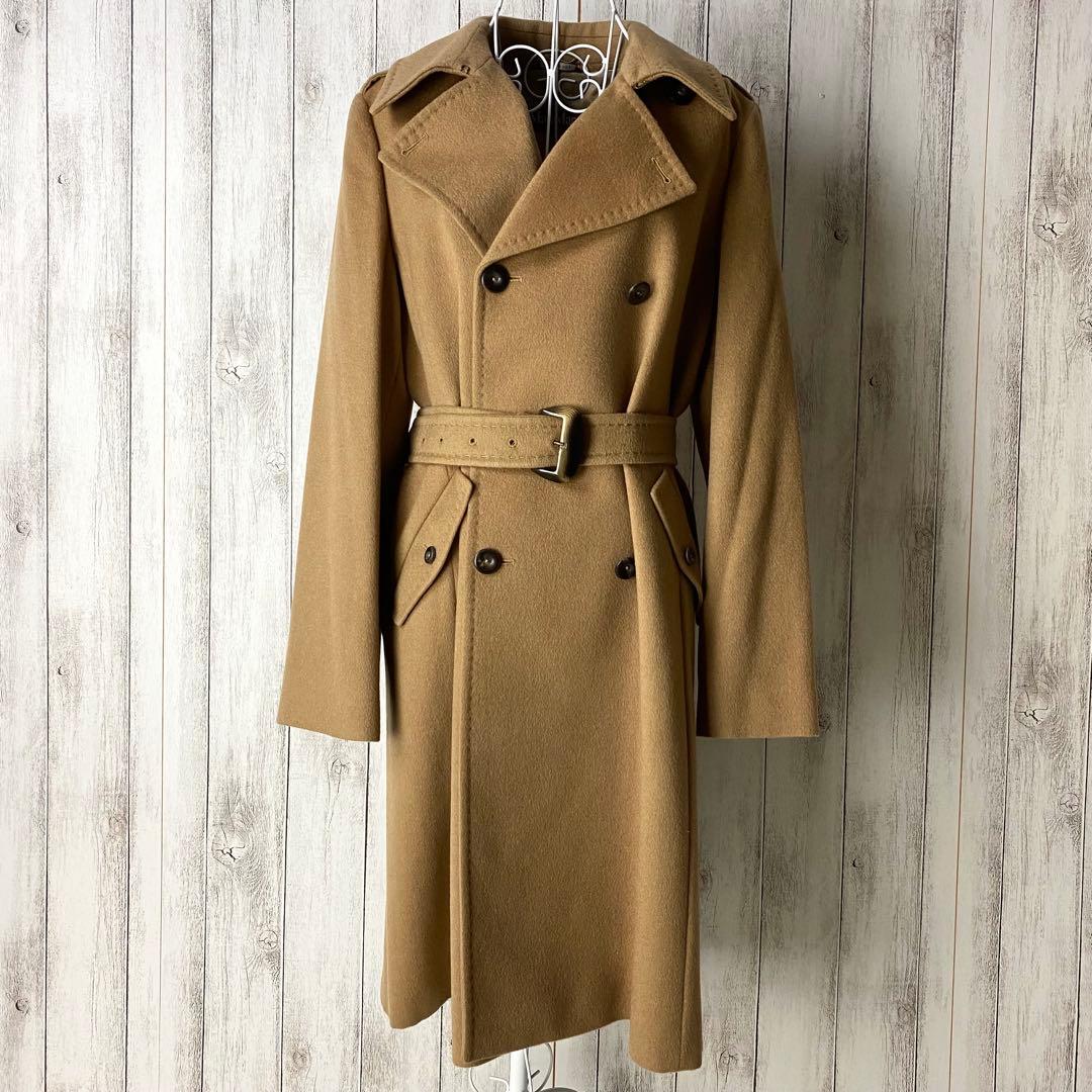 【極美品☆高級】マックスマーラ ロングコート ダブル ベルト ベージュ XXL