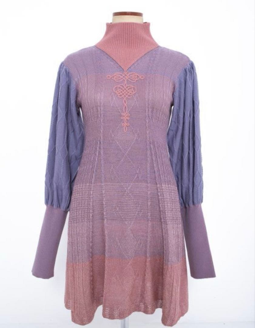 rurumu: 20AW コード刺繍ニットワンピース 縷縷夢兎