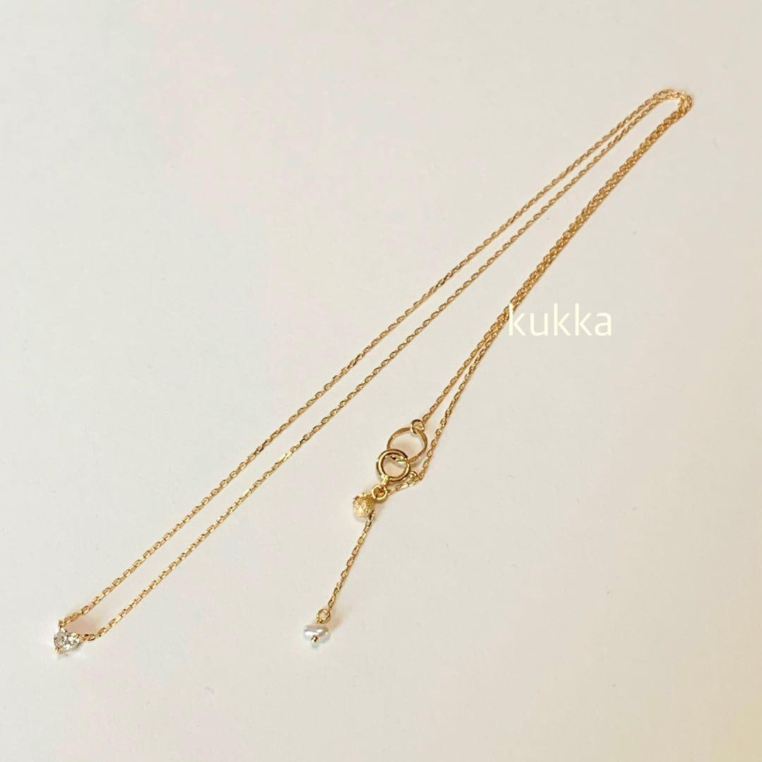 週末限定価格☆クアラントット K18 ハートシェイプ ダイヤモンド　ネックレス