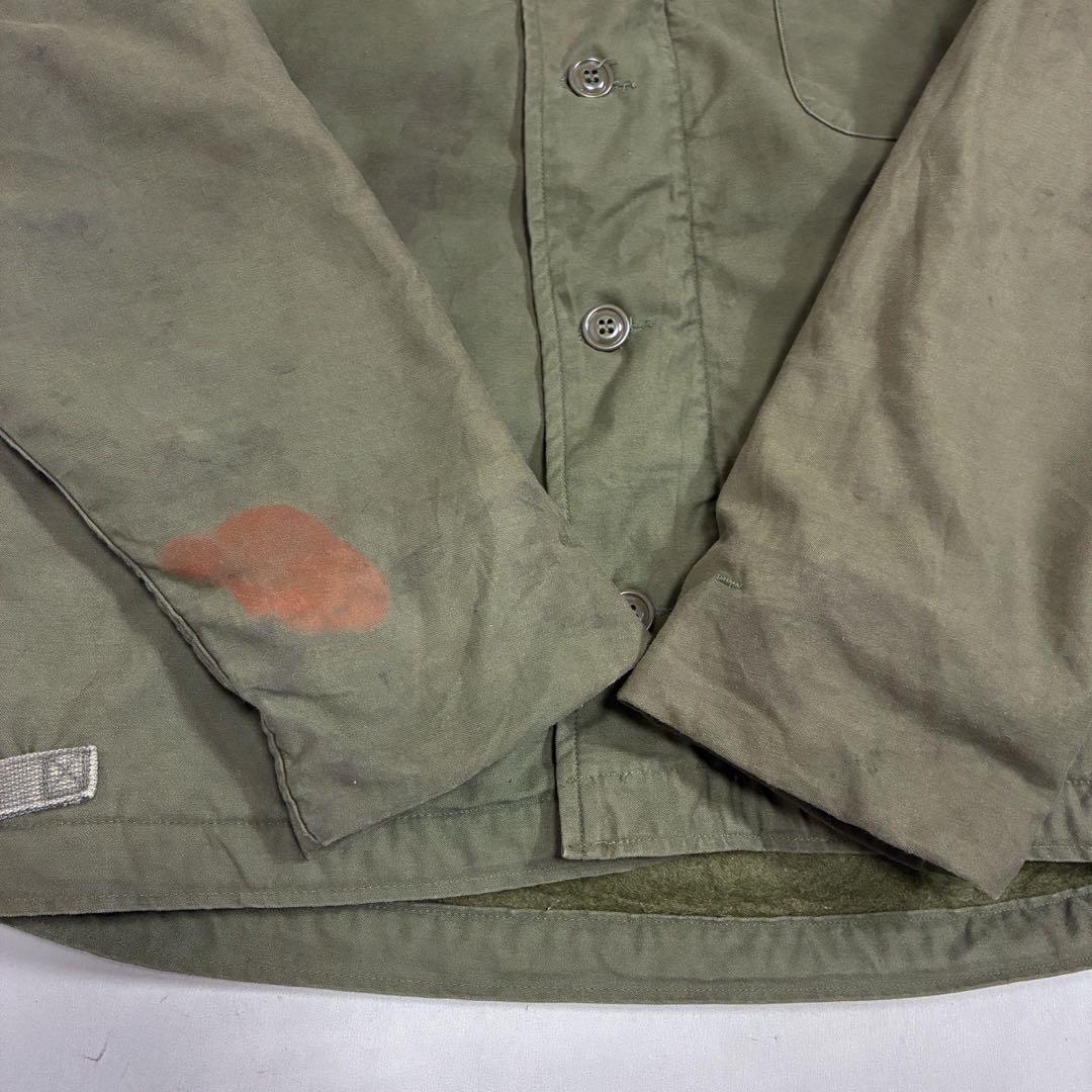 80s 米軍 A-2 希少 ステンシル入り デッキジャケット 42-44 裏ボア